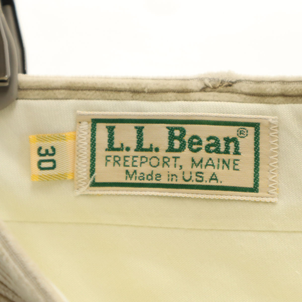 L.L.Bean エルエルビーン 80s 90s オールド USA製 コーデュロイパンツ W30 ベージュ アウトドア メンズ