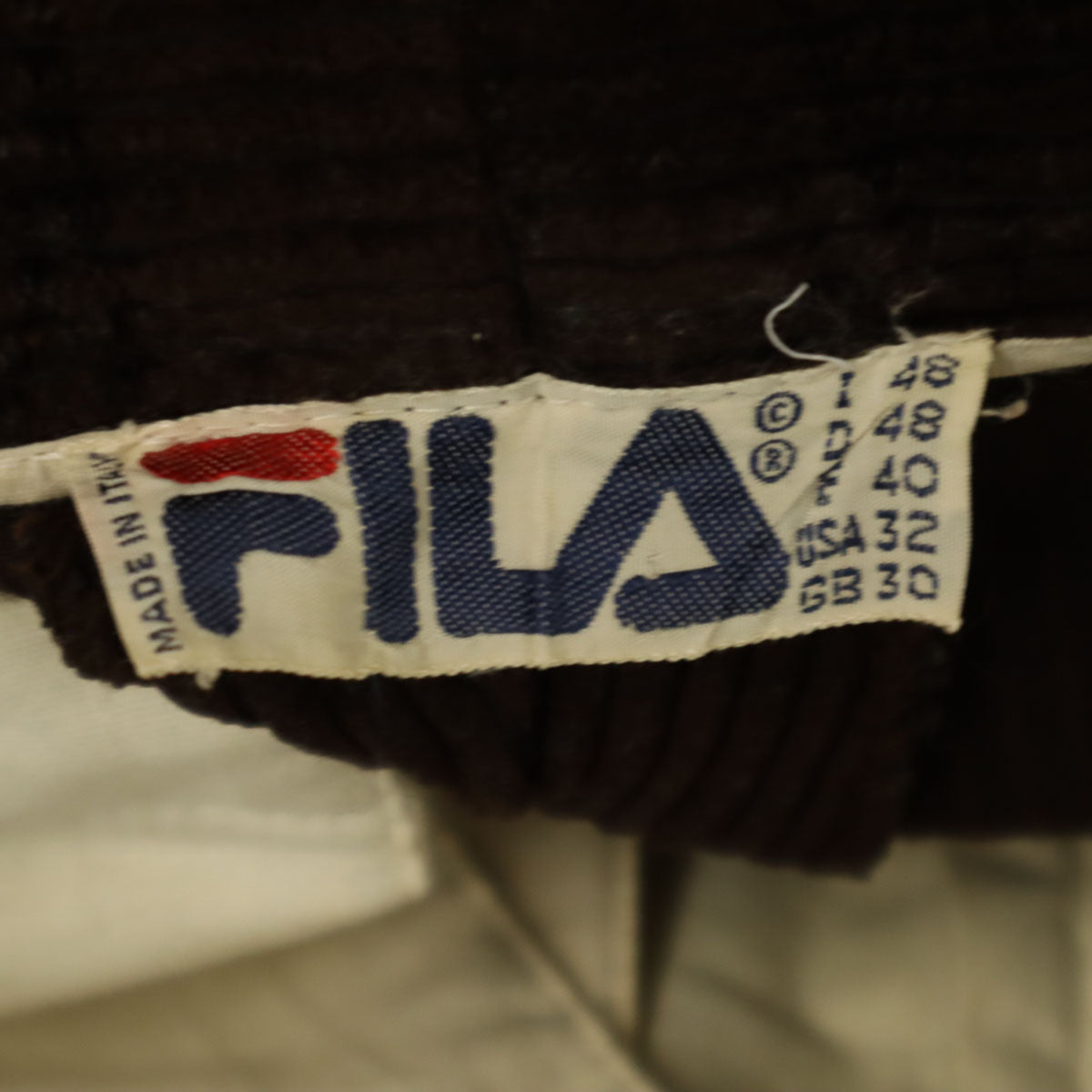 FILA フィラ 80s 90s イタリア製 オールド コーデュロイパンツ 48 ブラウン メンズ
