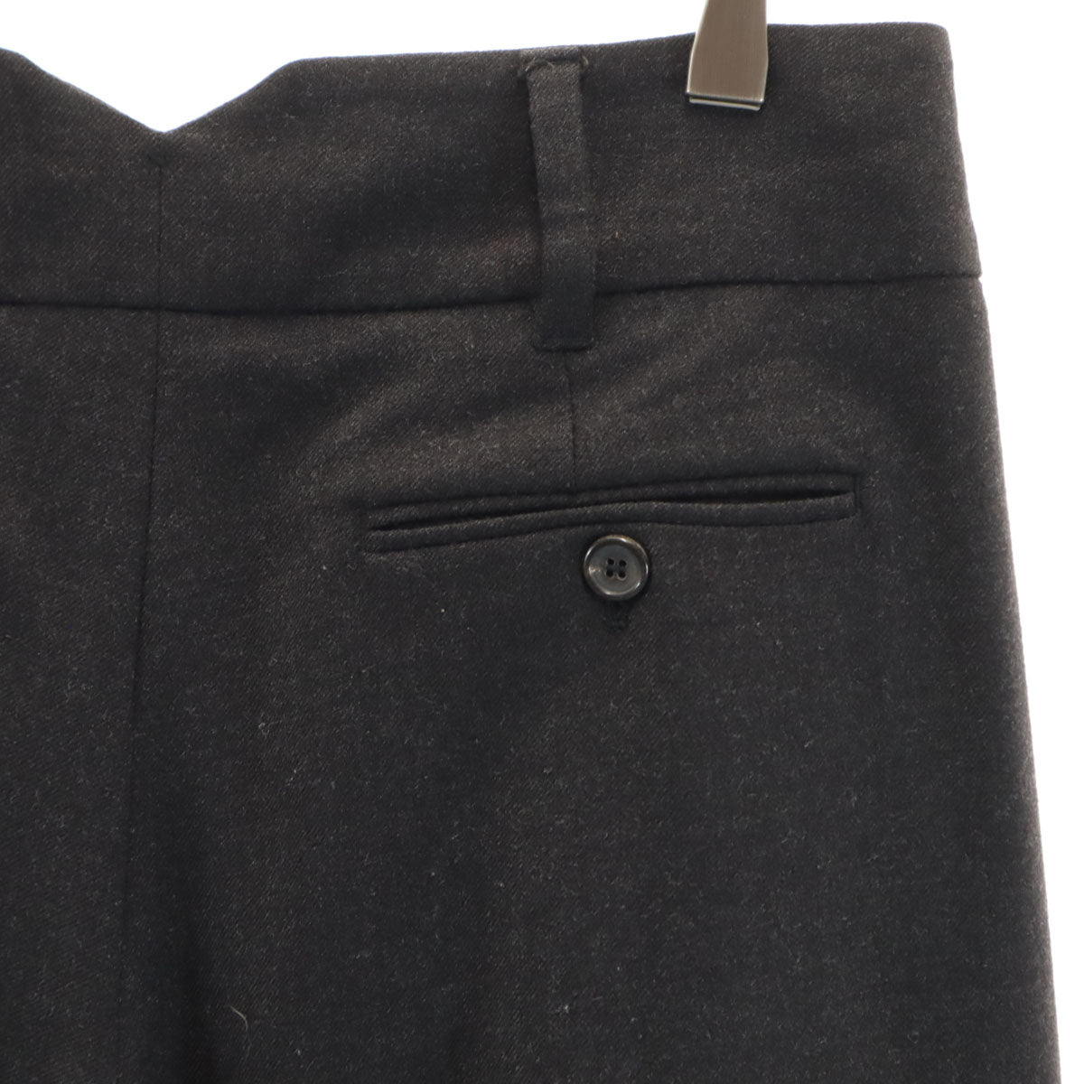 S Max Mara エスマックスマーラ タック ワイドパンツ 40 チャコールグレー レディース