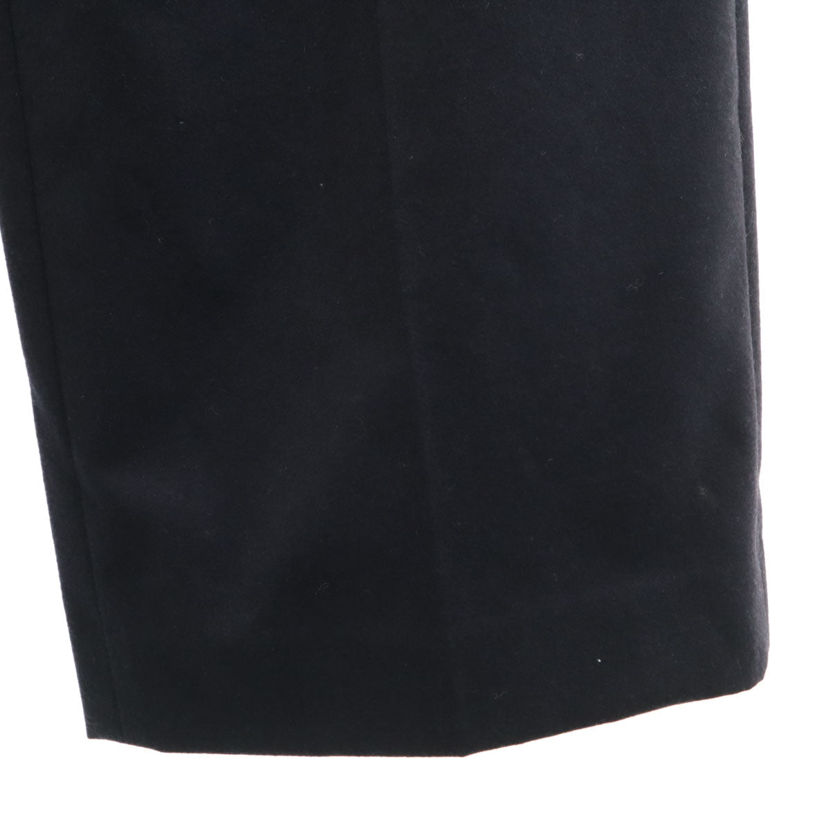 未使用 ebure エブール 日本製 ハイウエスト ワイドパンツ 38 ネイビー レディース