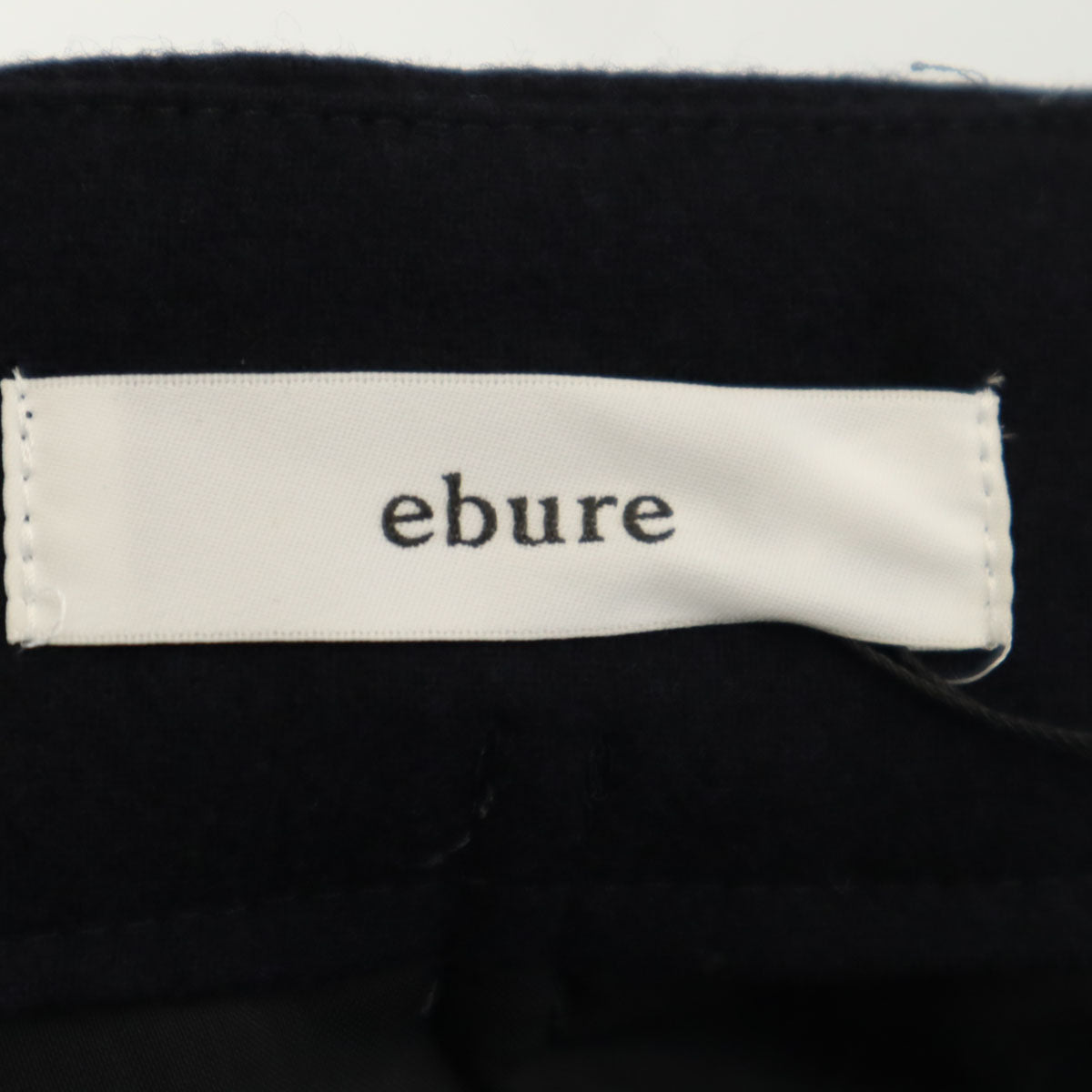 未使用 ebure エブール 日本製 ハイウエスト ワイドパンツ 38 ネイビー レディース