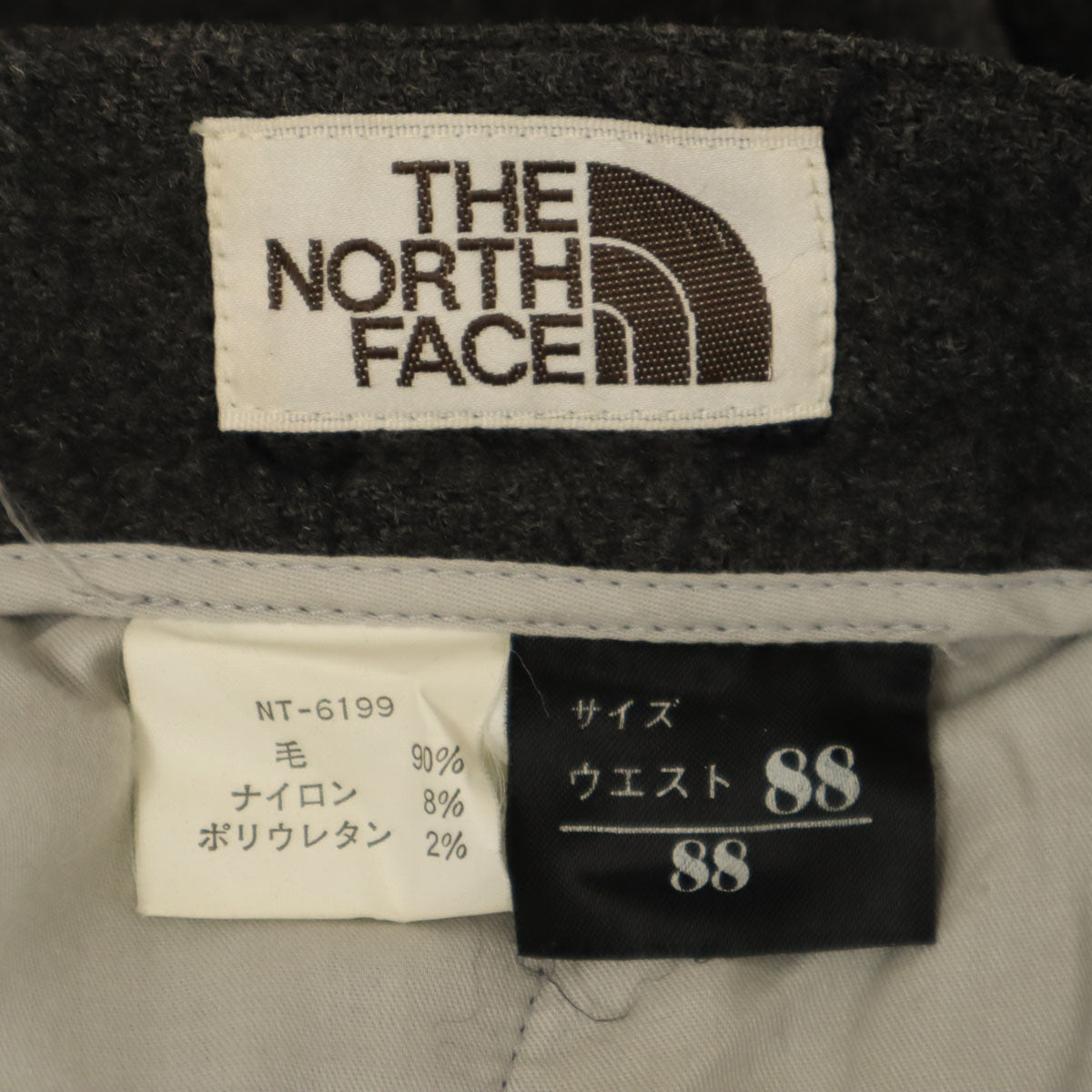 THE NORTH FACE ノースフェイス 日本製 ウール スラックスパンツ 88 グレー NT6199 メンズ