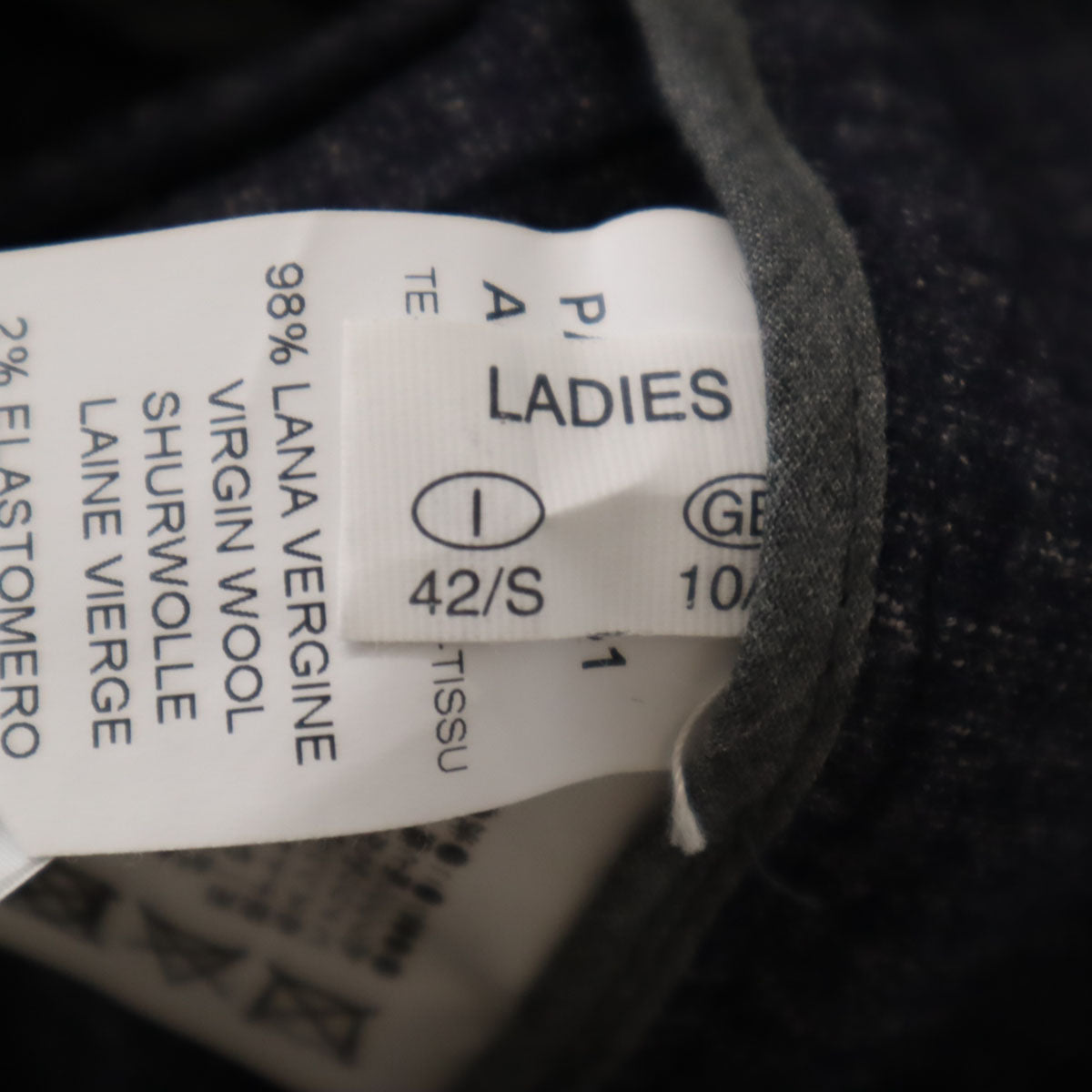 FABIANA FILIPPI ファビアナフィリッピ イタリア製 チェック柄 ウールパンツ S ネイビー系 レディース