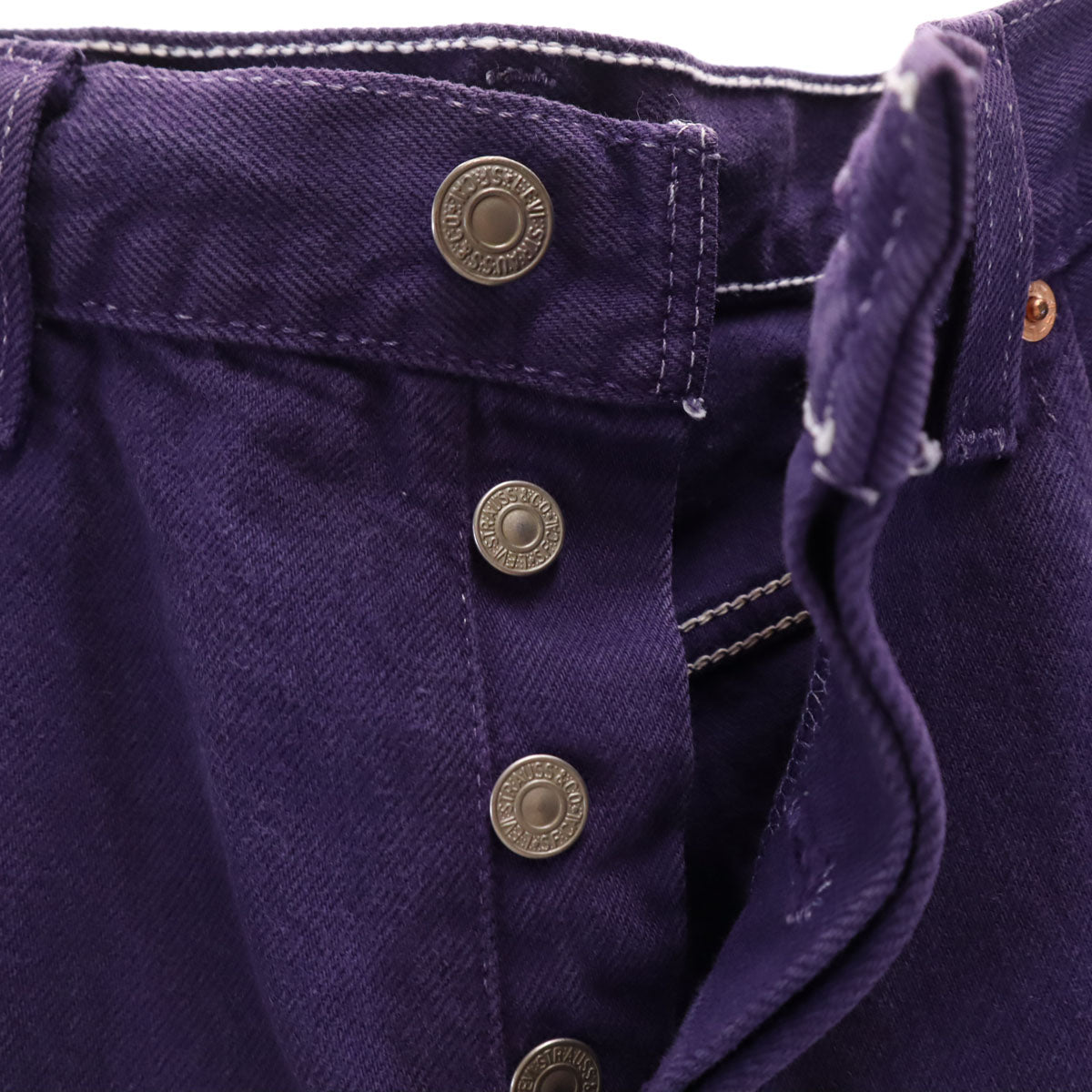 Levi's リーバイス 90s 米国製 501 オールド ストレート カラー デニムパンツ w30 パープル ボタンフライ ジーンズ メンズ