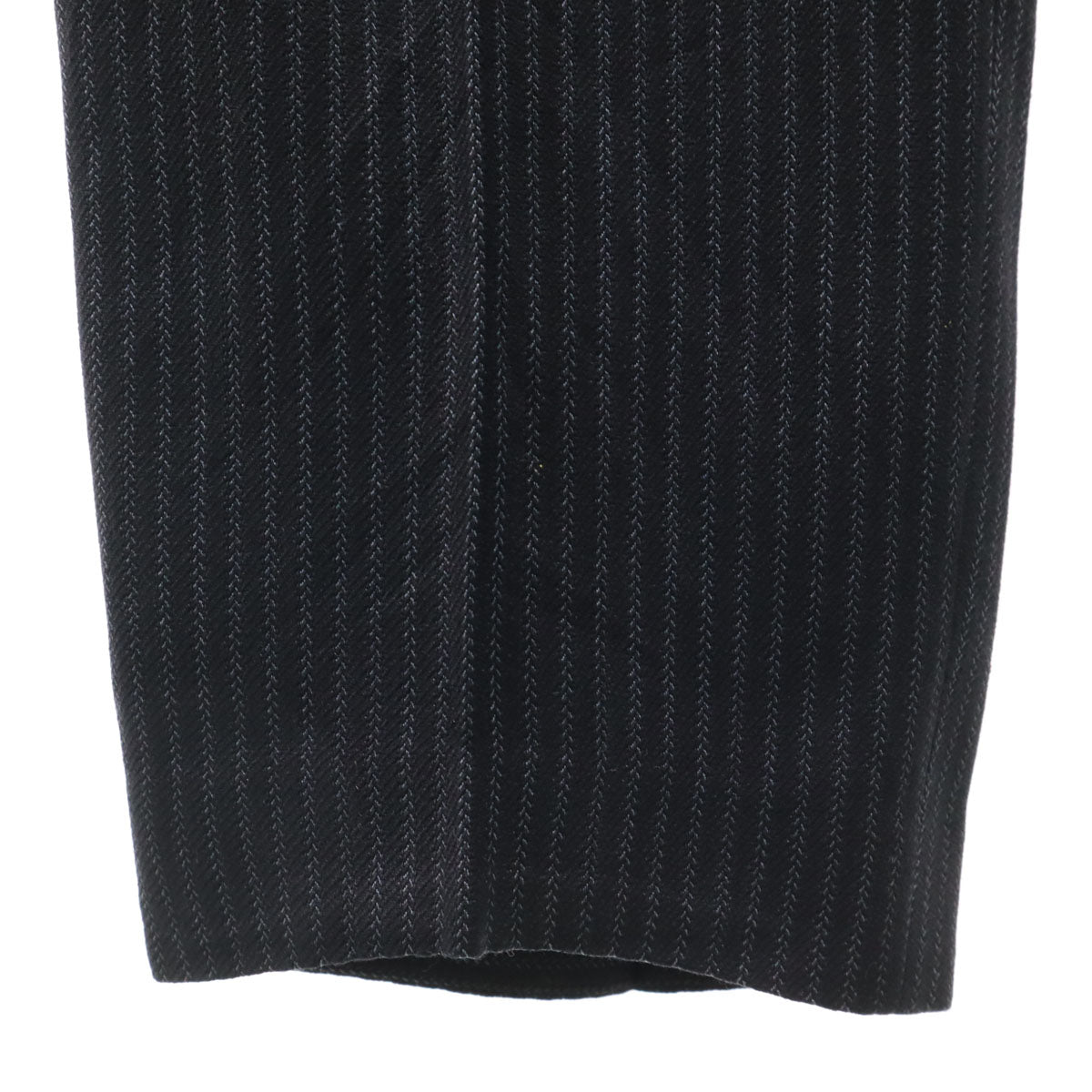 50s ヴィンテージ 針シンチ ストライプ柄 スラックスパンツ ブラック系 ボタンフライ メンズ