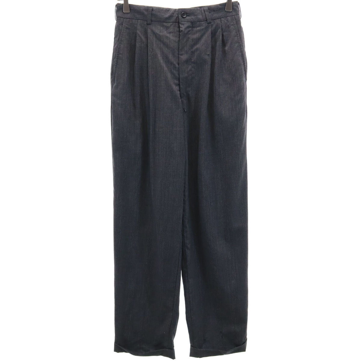 COMME des GARCONS HOMME コムデギャルソンオム 80s 1989年 日本製 ウール オールド チェック柄 スラックスパンツ S グレー メンズ