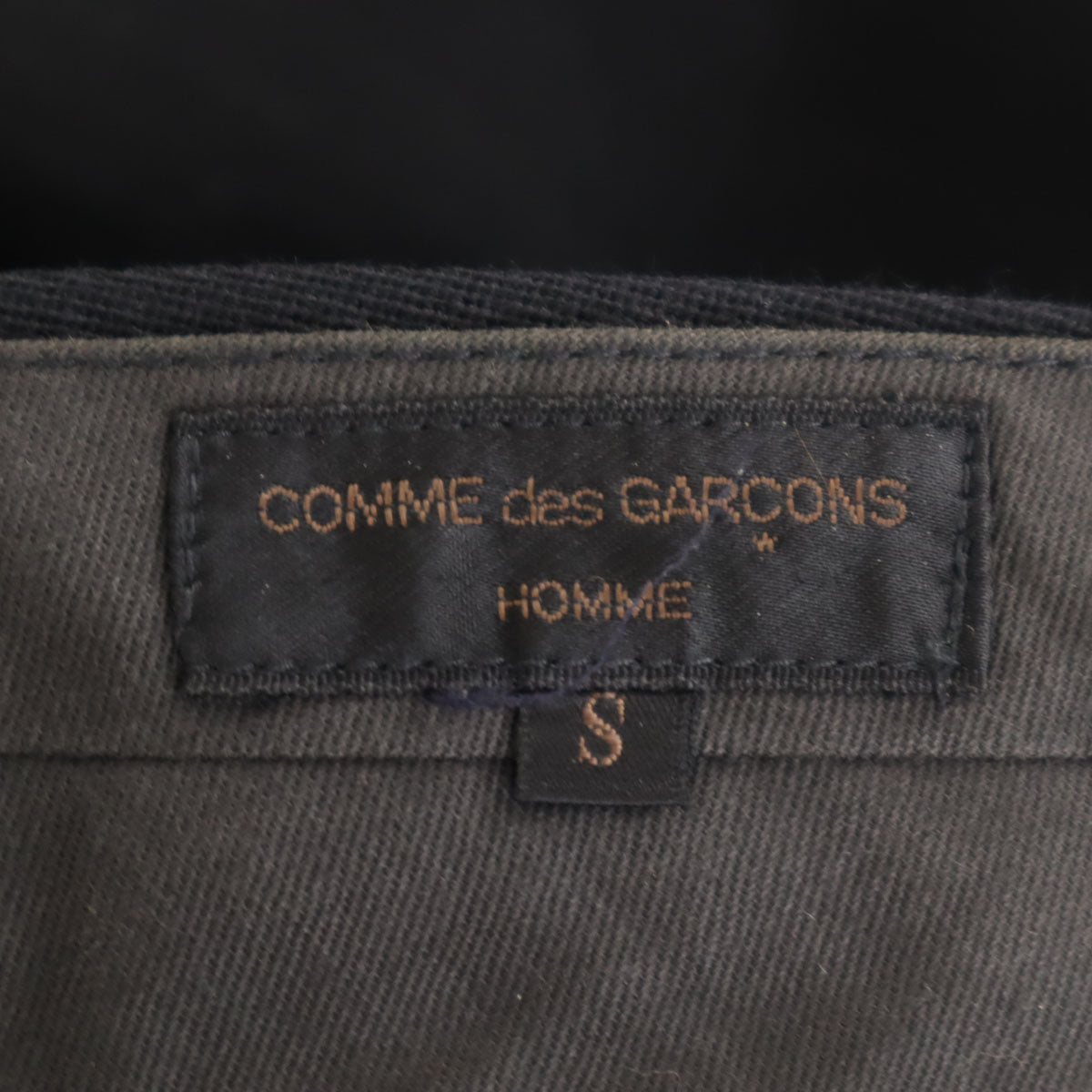 COMME des GARCONS HOMME コムデギャルソンオム 90s 1990年 日本製 ウール オールド ストライプ柄 スラックスパンツ S ブラック系 メンズ