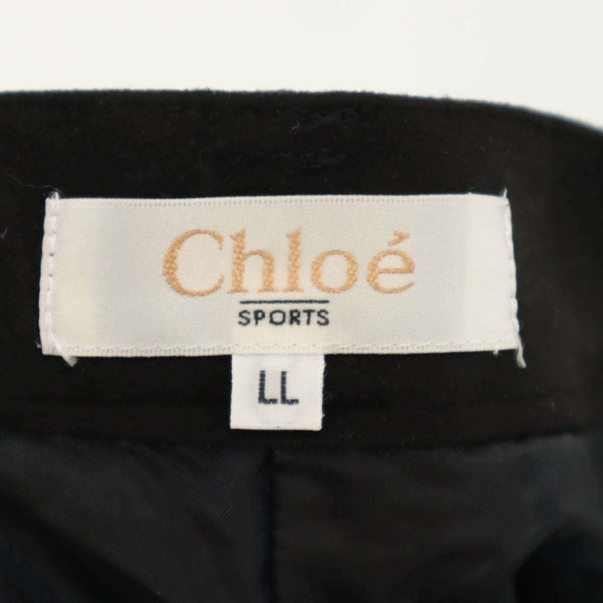 Chloe SPORTS クロエスポーツ フェイクスエード テーパードパンツ LL ブラック レディース
