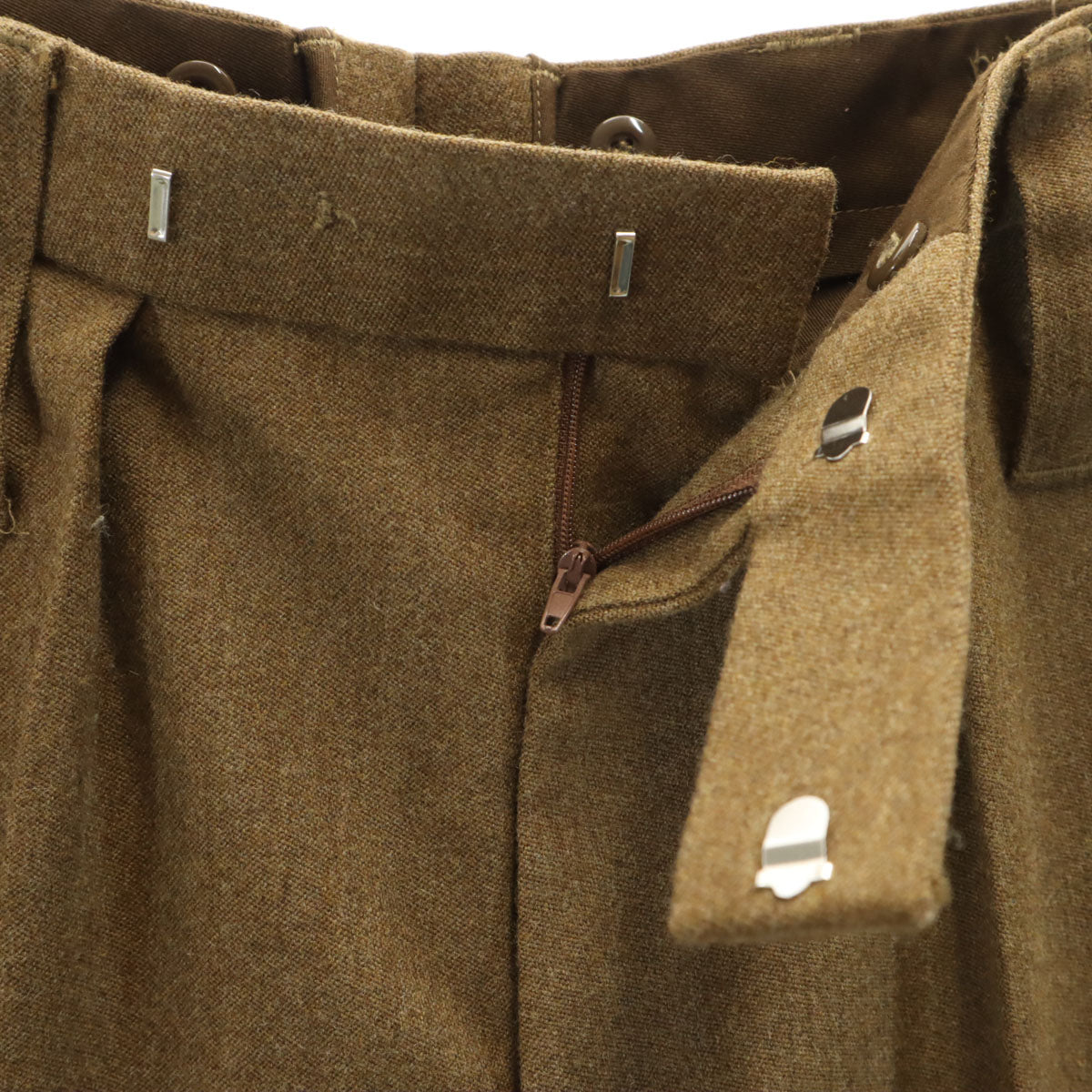 イギリス陸軍 ALL RANKS No.2 DRESS ウール トラウザーズ オフィサー パンツ 72/88/104 ブラウン メンズ
