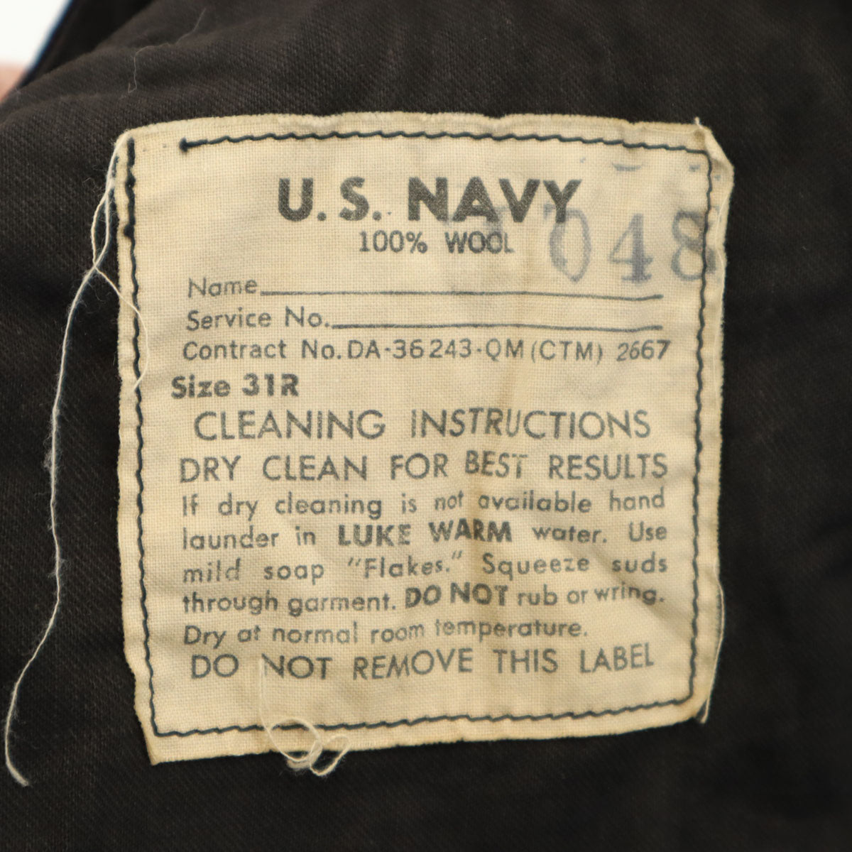 US NAVY アメリカ海軍 60s ウール100% ヴィンテージ セーラー パンツ 31R 濃紺 クラッカージャックパンツ メンズ