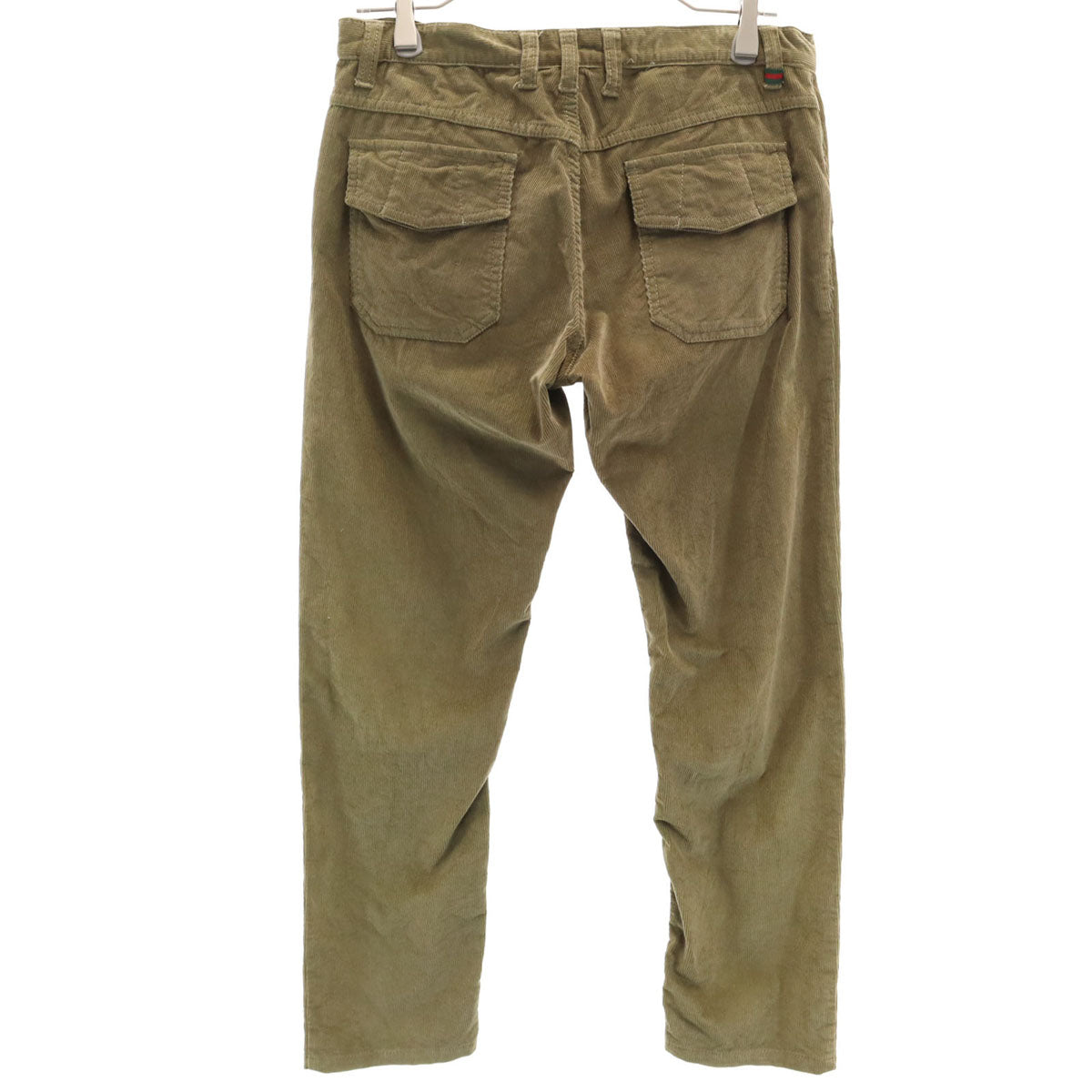 GUCCI グッチ イタリア製 short skinny コーデュロイパンツ 44 カーキ ボタンフライ レディース