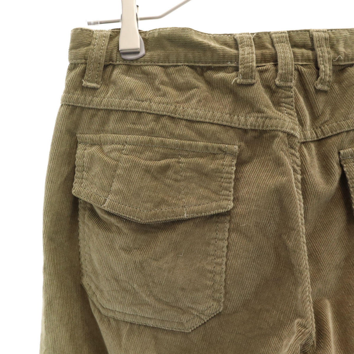 GUCCI グッチ イタリア製 short skinny コーデュロイパンツ 44 カーキ ボタンフライ レディース