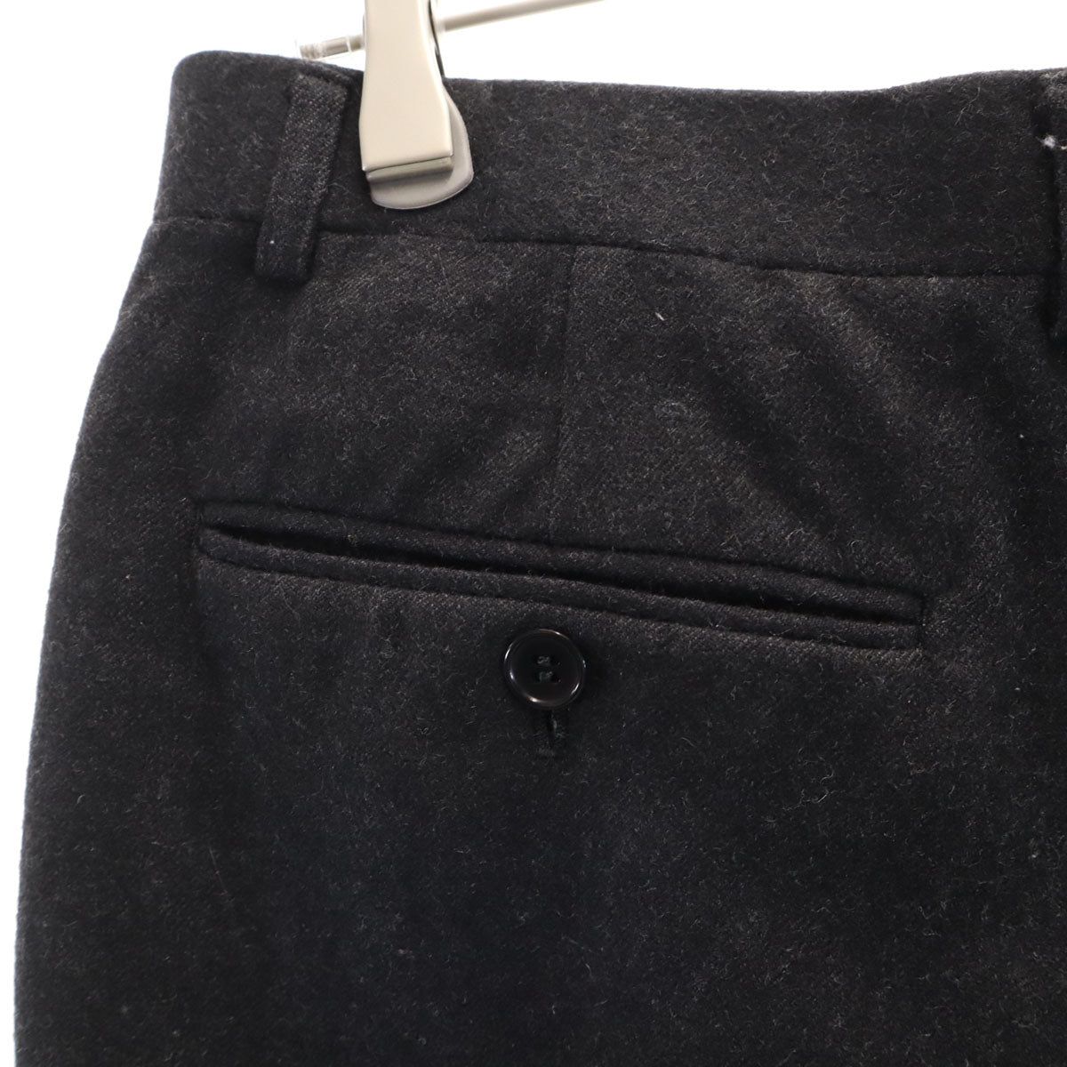 YVES SAINT LAURENT イヴサンローラン 90s 日本製 ウールブレンド オールド スラックスパンツ 85 ブラック ツータック メンズ