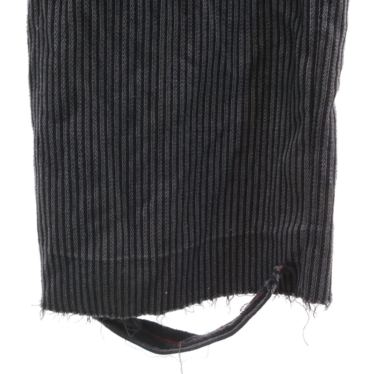 50s ヴィンテージ 針シンチ ストライプ柄 ハイウエスト パンツ グレー系 ボタンフライ メンズ