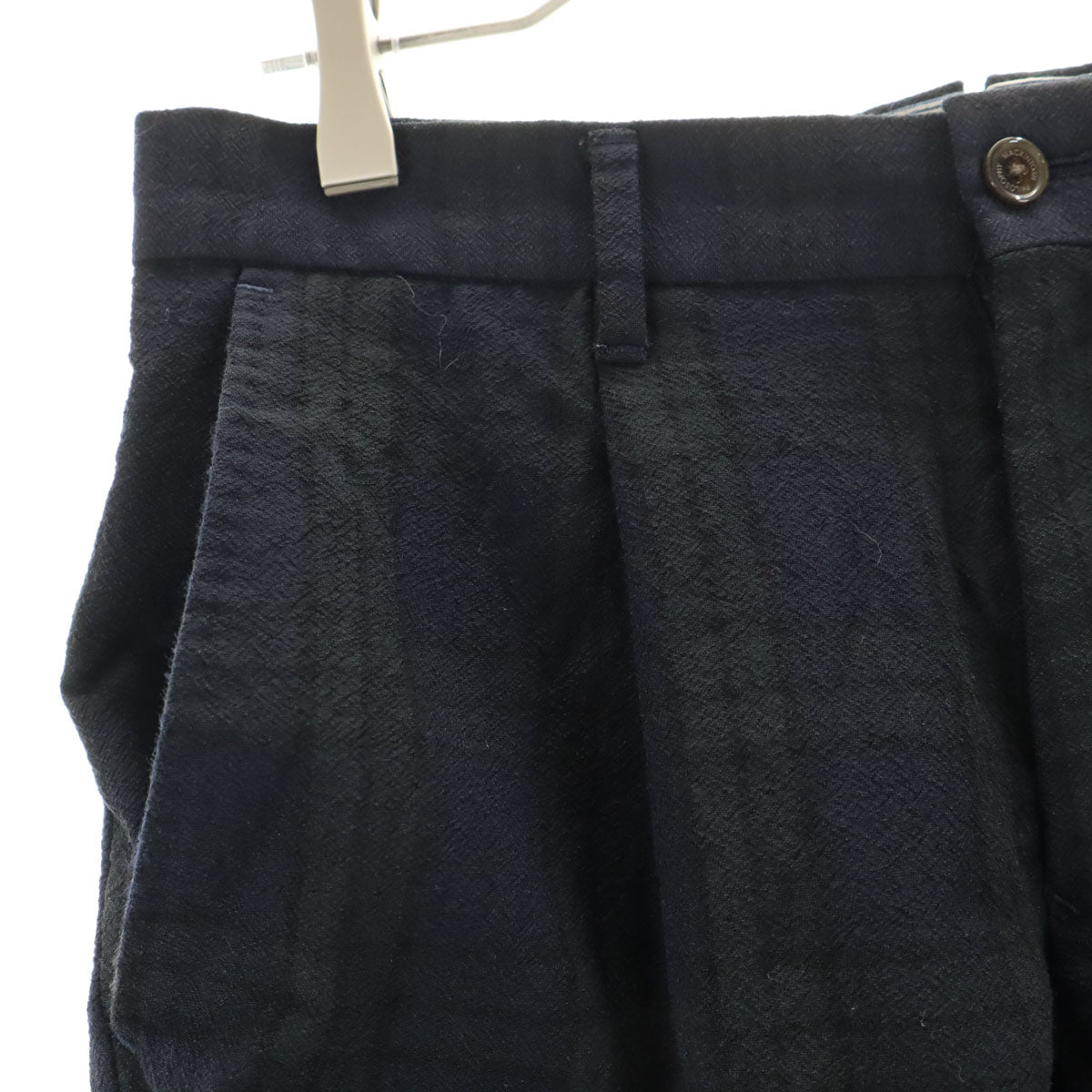 MACKINTOSH PHILOSOPHY マッキントッシュフィロソフィー ブラックウォッチ チェック柄 テーパードパンツ 36 ネイビー メンズ