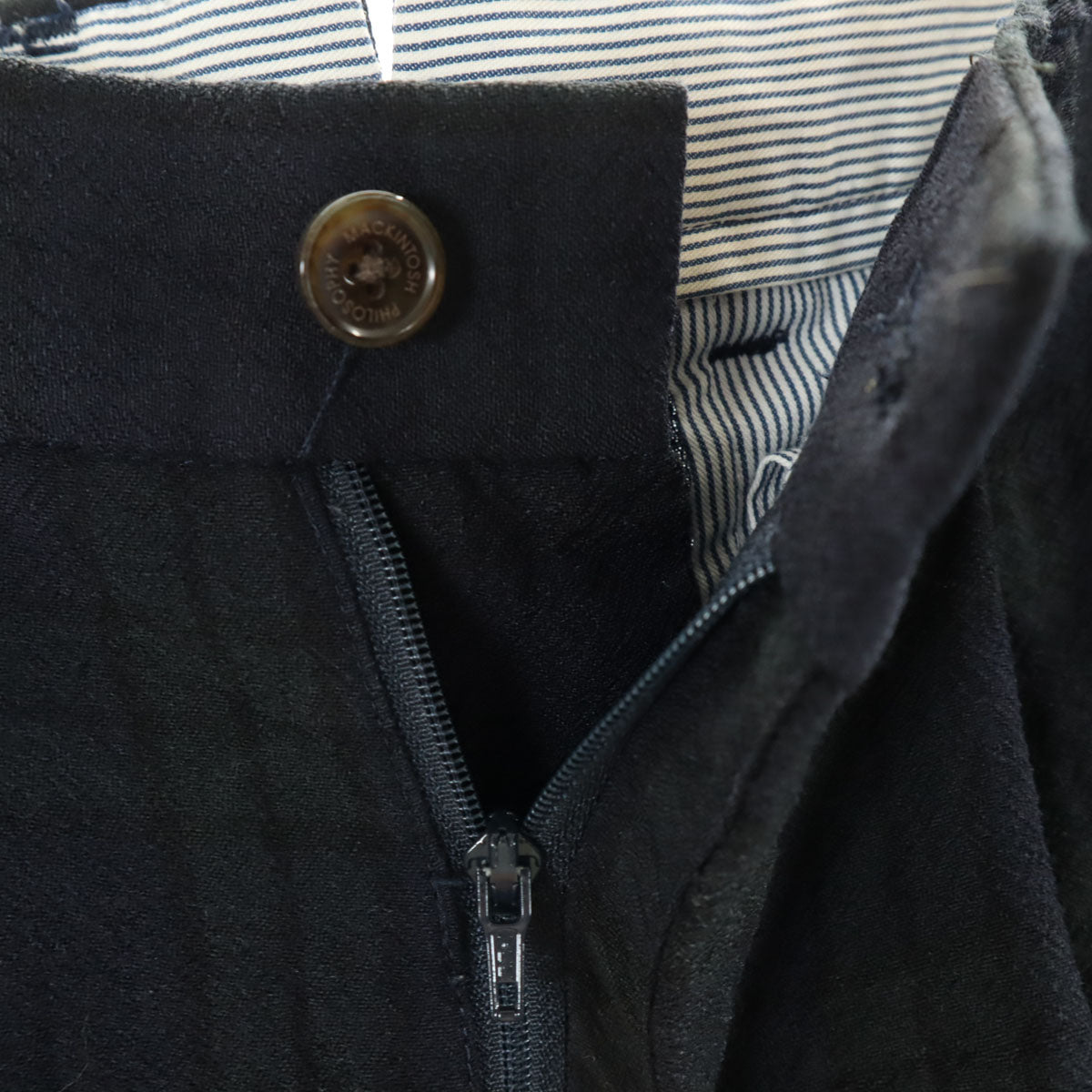 MACKINTOSH PHILOSOPHY マッキントッシュフィロソフィー ブラックウォッチ チェック柄 テーパードパンツ 36 ネイビー メンズ