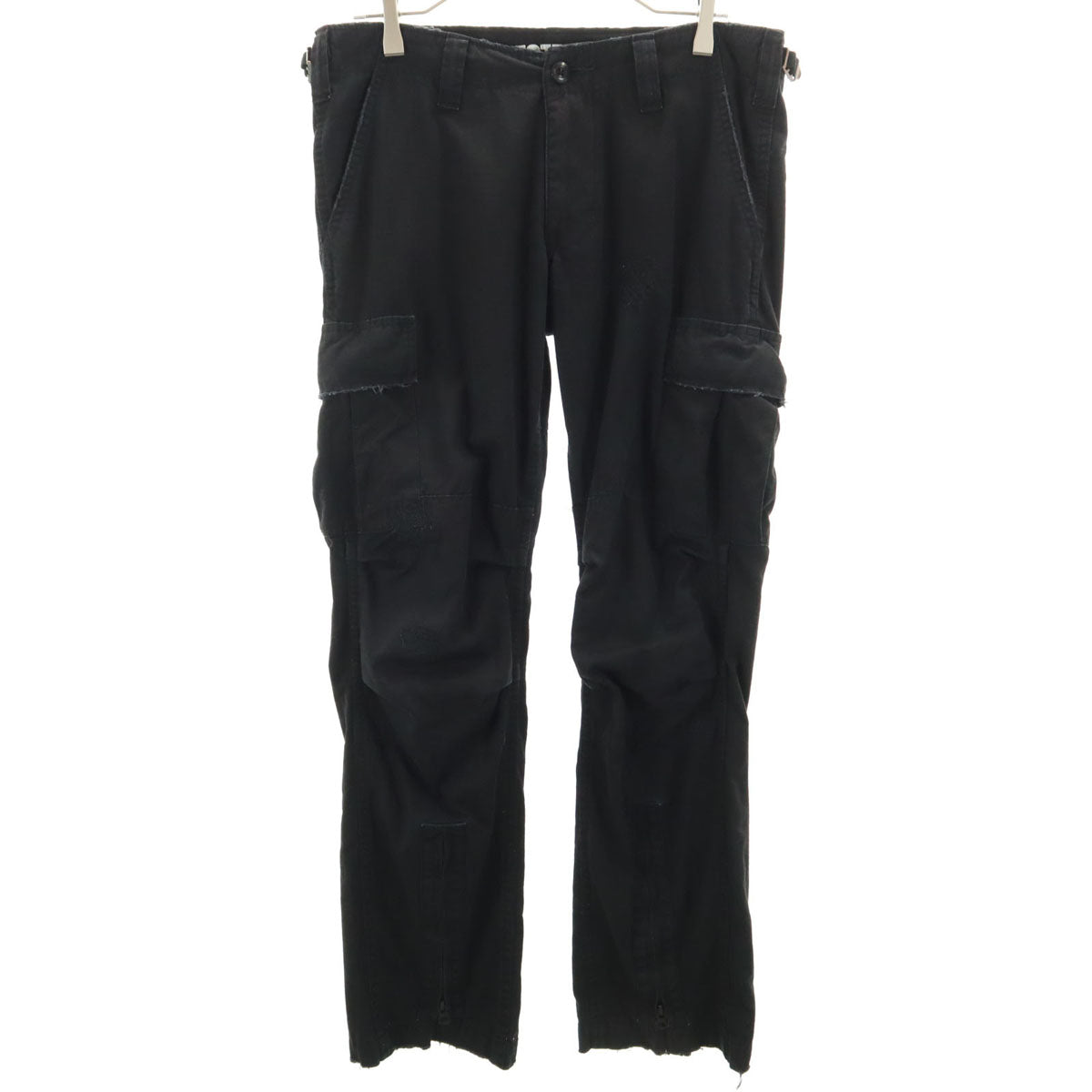 ALPHA アルファ JOHN'S CLOTHING ジョンズクロージング コラボ ヴィンテージ加工 タイト カーゴパンツ M ブラック メンズ