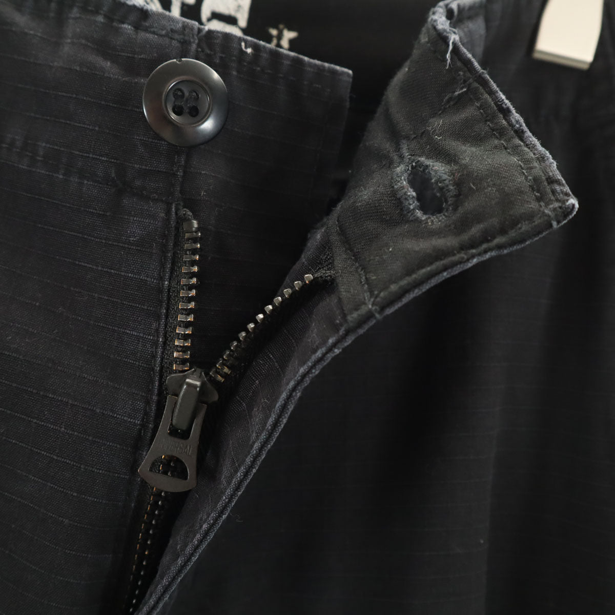 ALPHA アルファ JOHN'S CLOTHING ジョンズクロージング コラボ ヴィンテージ加工 タイト カーゴパンツ M ブラック メンズ