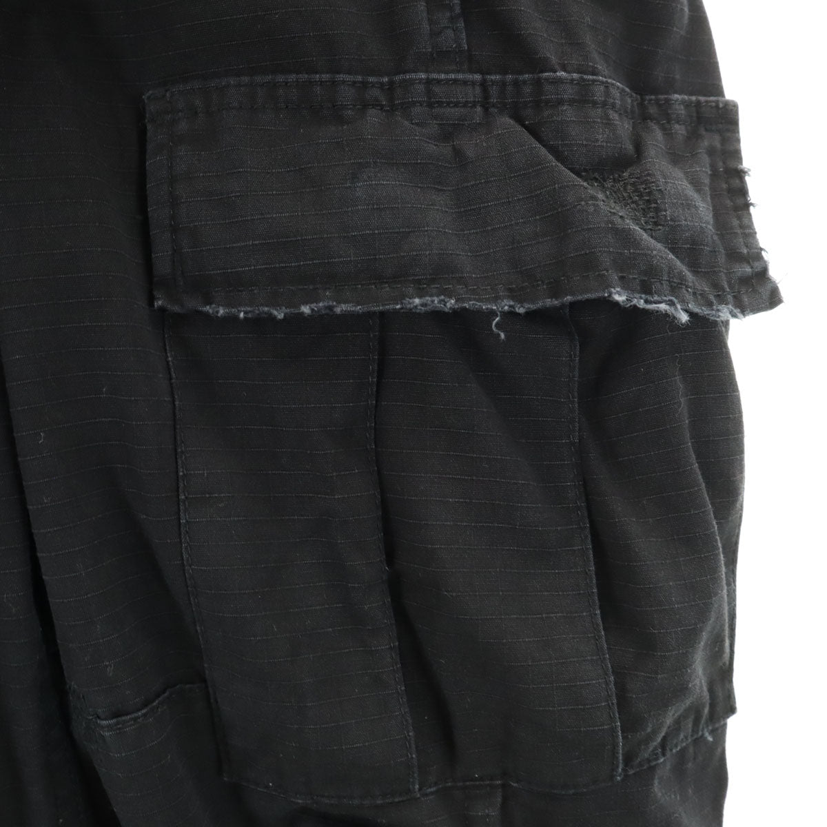 ALPHA アルファ JOHN'S CLOTHING ジョンズクロージング コラボ ヴィンテージ加工 タイト カーゴパンツ M ブラック メンズ