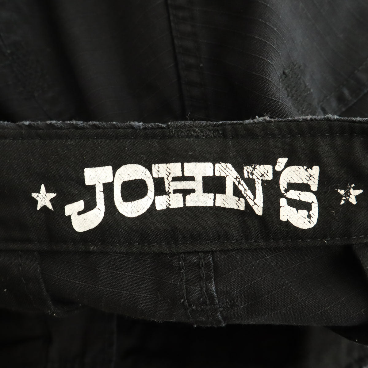 ALPHA アルファ JOHN'S CLOTHING ジョンズクロージング コラボ ヴィンテージ加工 タイト カーゴパンツ M ブラック メンズ