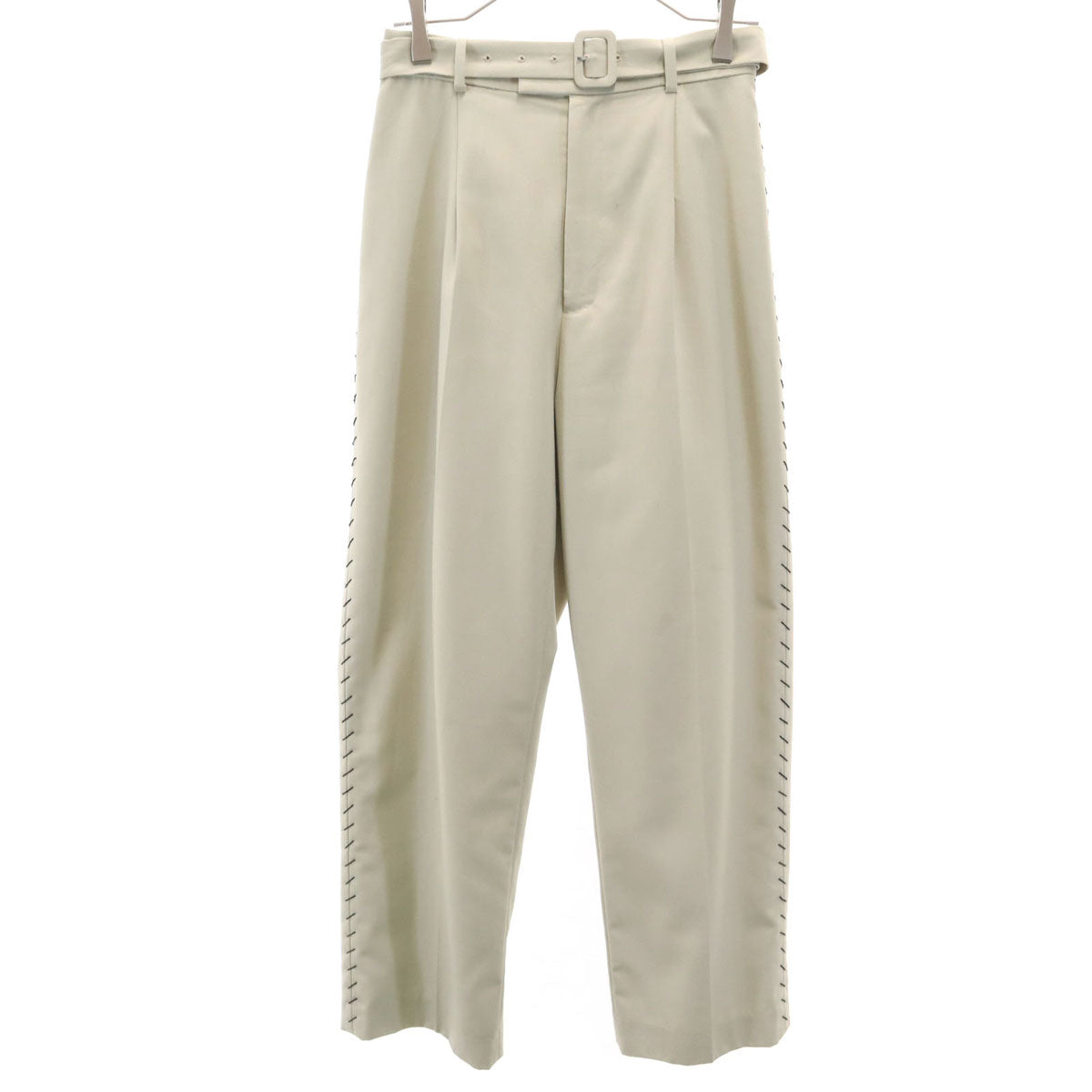 AMERI UNDRESSED アメリ サイドステッチ スラックスパンツ M カーキ系 レディース