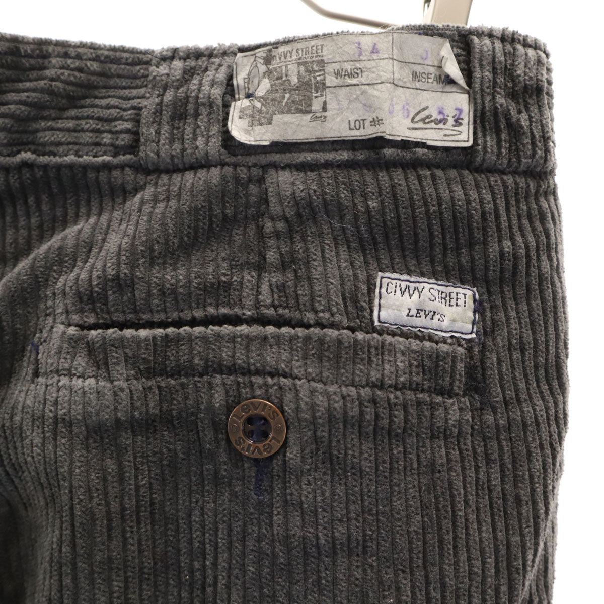 Levi's リーバイス 80s ユーロ ヴィンテージ コーデュロイパンツ w34 グレー レディース