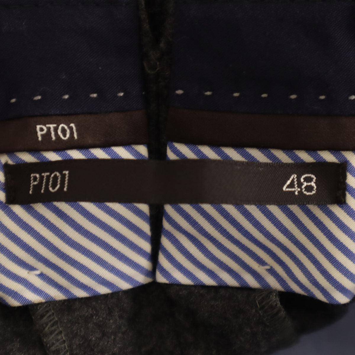 PT01 ピーティーゼロウーノ ウールブレンド スラックスパンツ 48 グレー メンズ