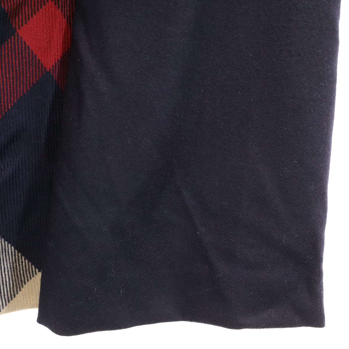 美品 BLUE LABEL CRESTBRIDGE ブルーレーベルクレストブリッジ クロップド丈 ワイドパンツ 36 ネイビー レディース