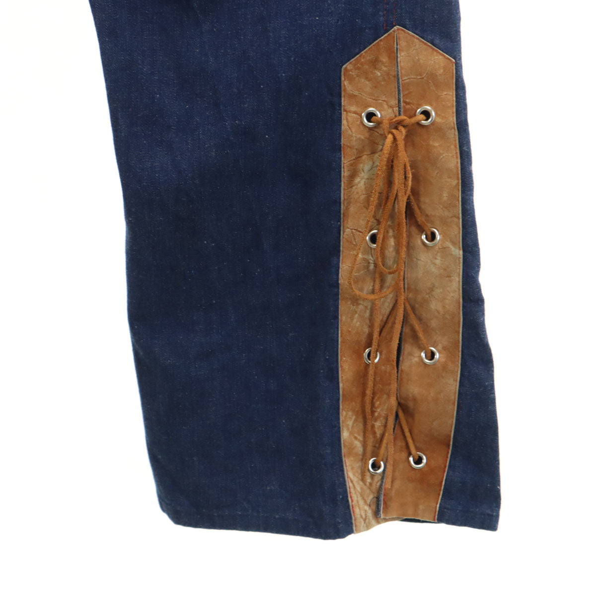 80s 42タロン ヴィンテージ 裾スピンドル フレアデニムパンツ インディゴブルー TALONジップ ジーンズ ベルボトム レディース