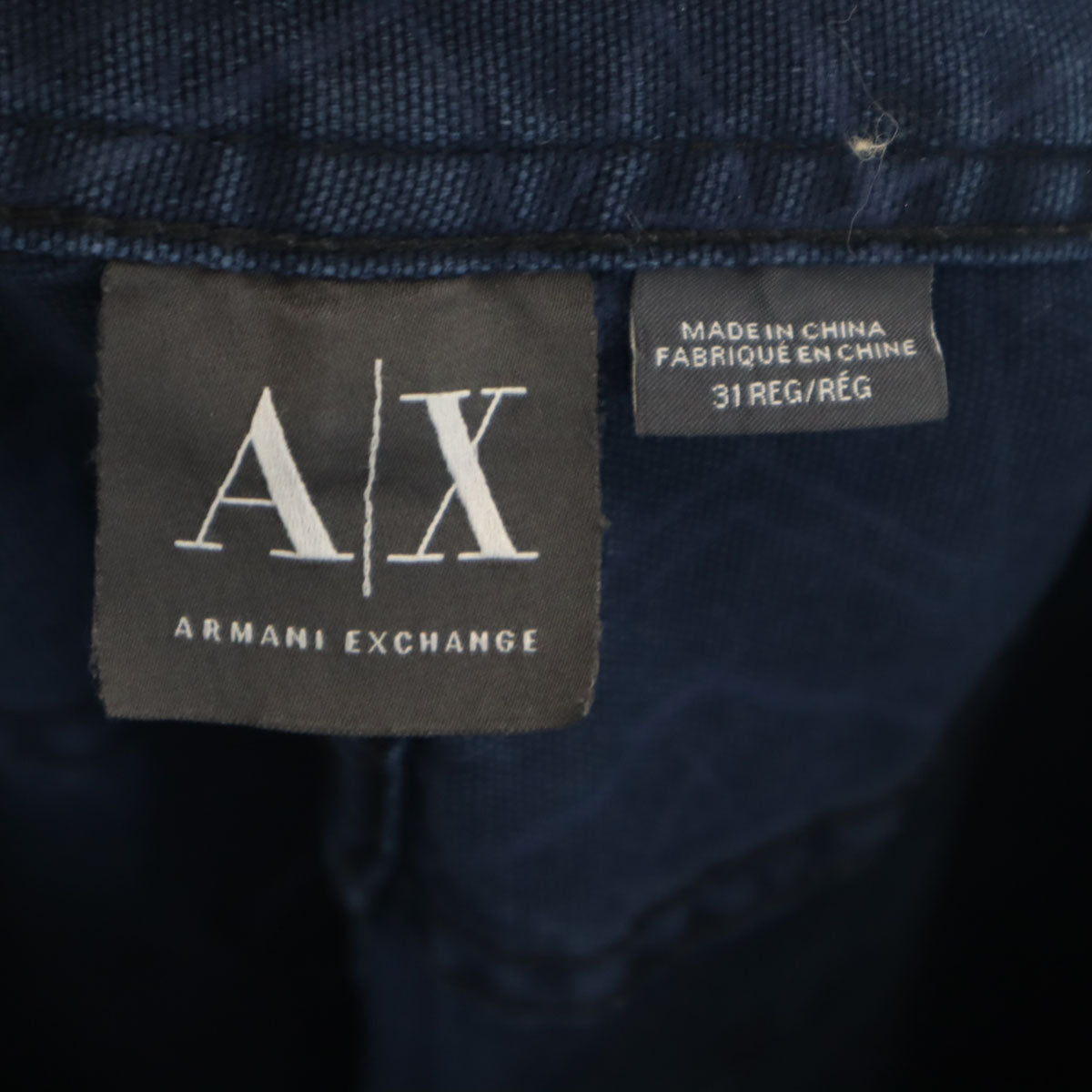 ARMANI EXCHANGE アルマーニエクスチェンジ 2012年 幾何学柄 ストレートパンツ W31 ネイビー メンズ