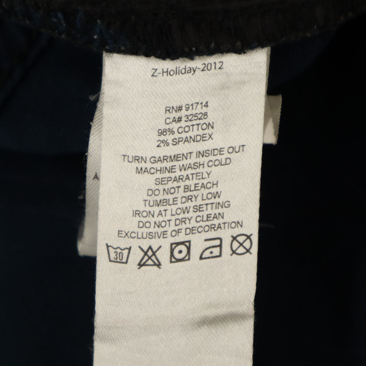 ARMANI EXCHANGE アルマーニエクスチェンジ 2012年 幾何学柄 ストレートパンツ W31 ネイビー メンズ