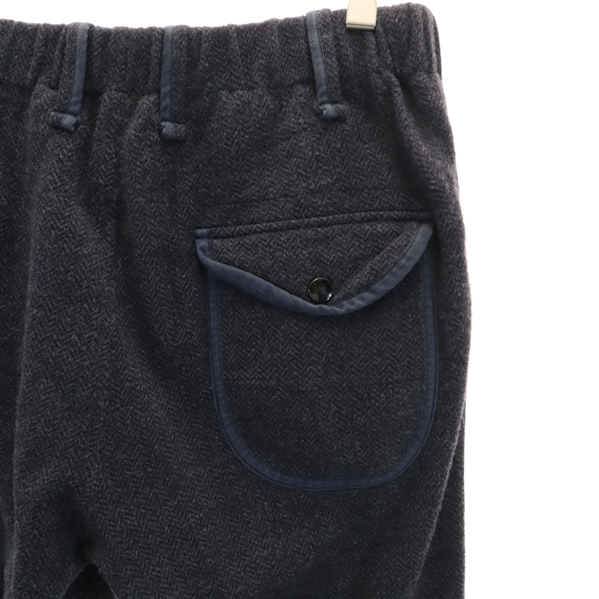 CURLY カーリー 日本製 ヘリンボーン イージーパンツ 2 ネイビー メンズ