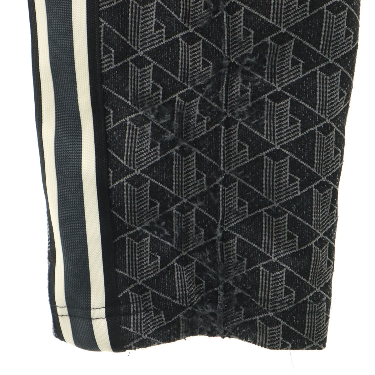 LACOSTE ラコステ 総柄 イージーパンツ XL チャコールグレー メンズ