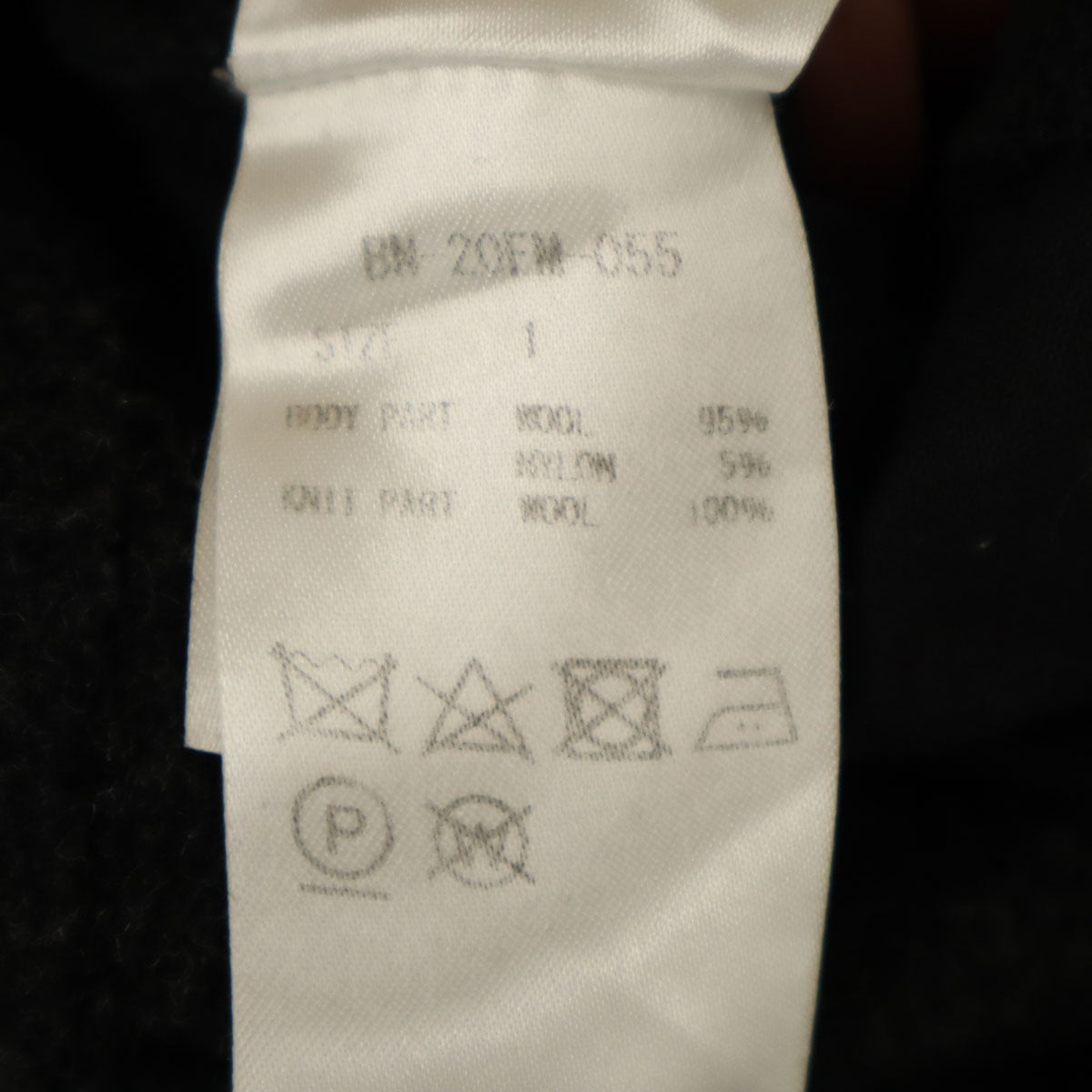 美品 BATONER バトナ― 20FM 日本製 ダブルフェイス圧縮ウール イージーパンツ 1 ブラック系 メンズ