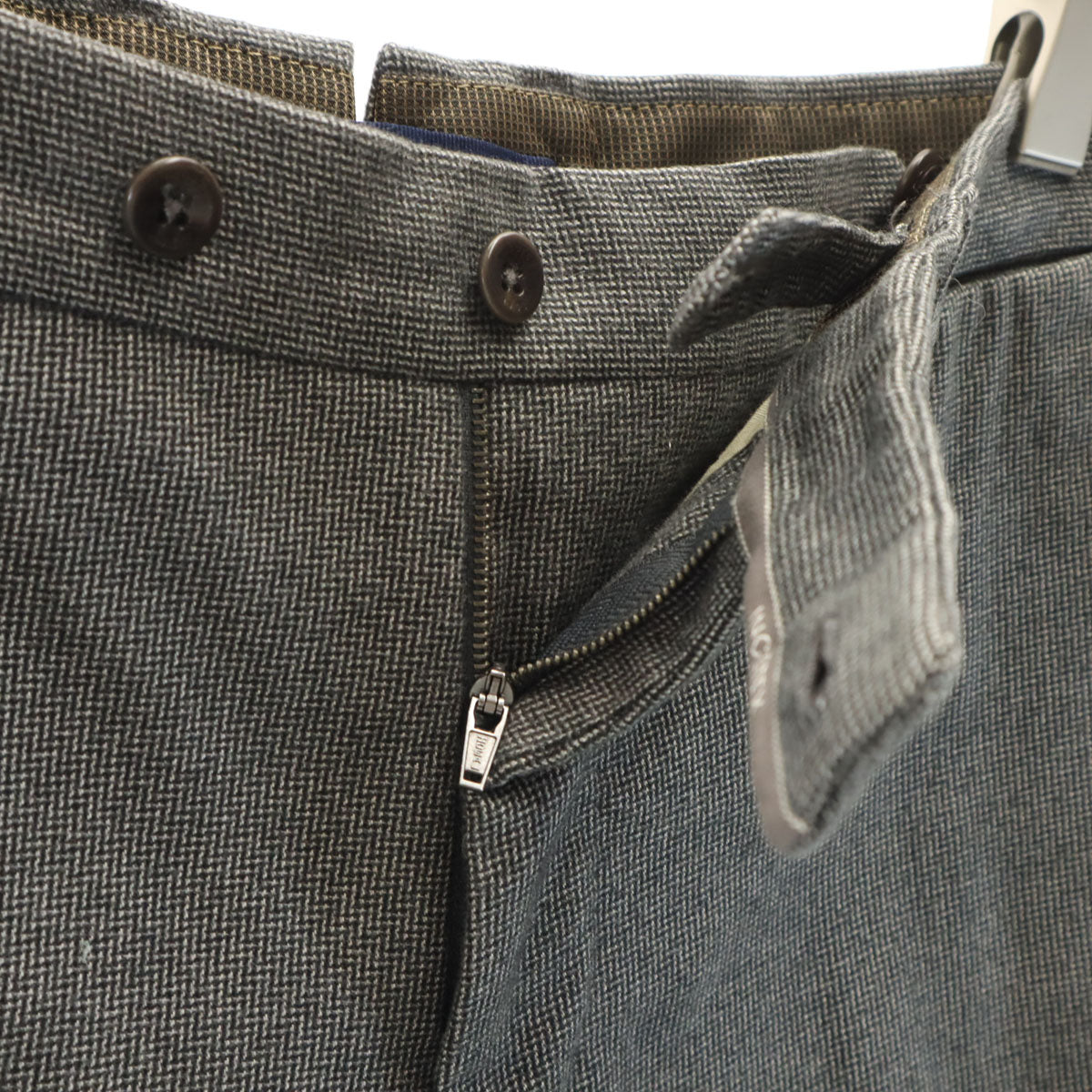 INCOTEX インコテックス 総柄 スリムフィット スラックスパンツ 44 グレー メンズ