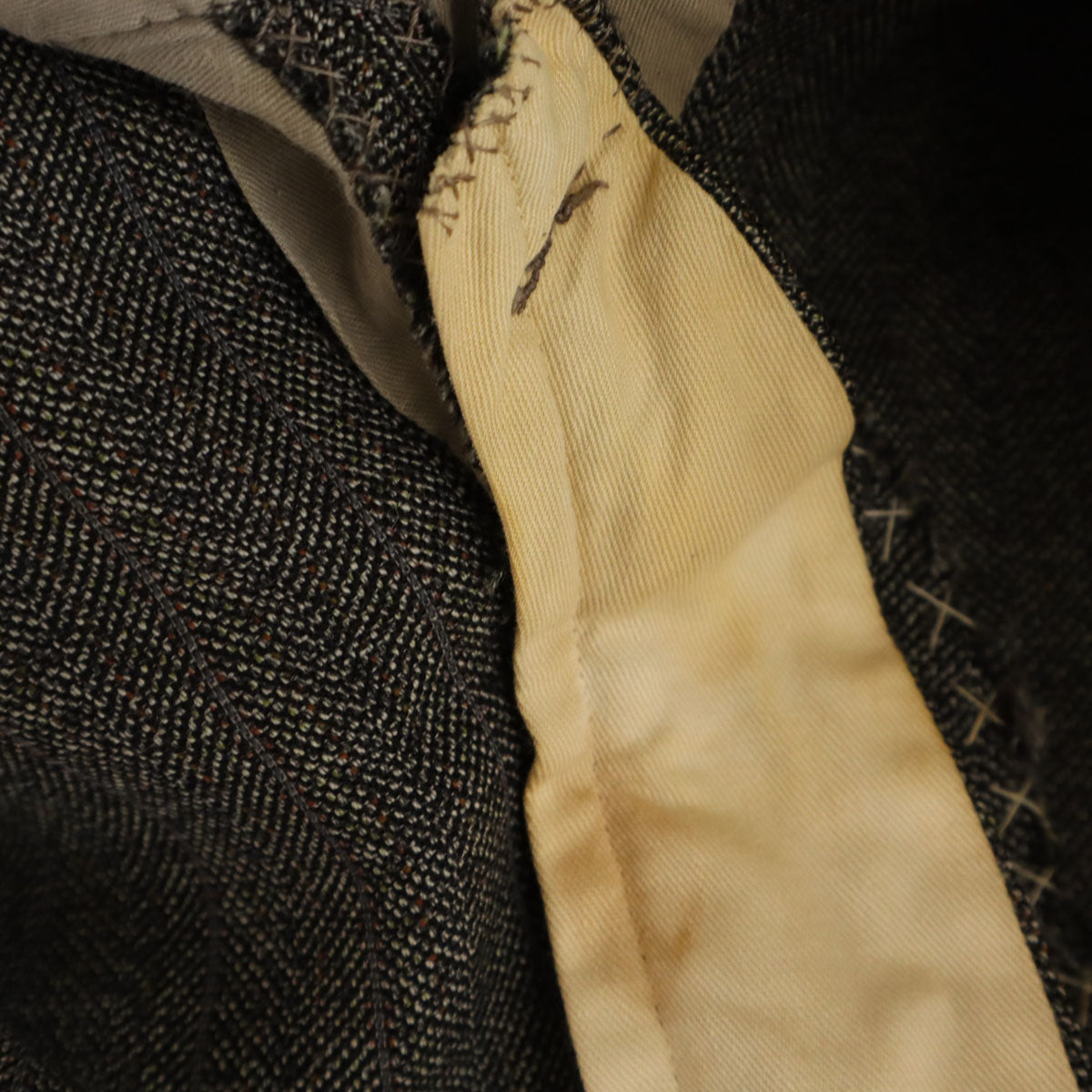 ヴィンテージ ストライプ柄 スラックスパンツ グレー系 メンズ