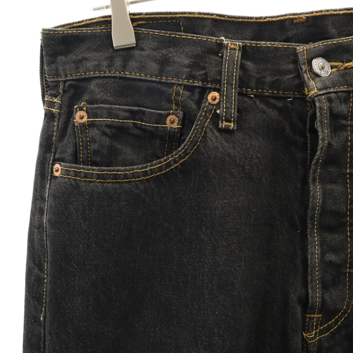 Levi's リーバイス 00s 501 ストレートデニムパンツ w32 ブラック ボタンフライ ジーンズ メンズ