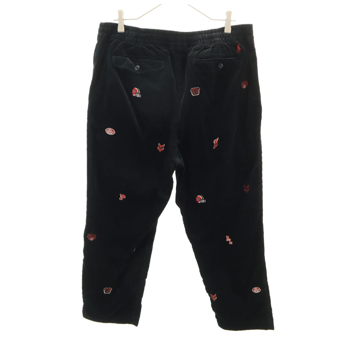 POLO RALPH LAUREN ポロラルフローレン アメフト刺繍 コーデュロイパンツ L ブラック メンズ