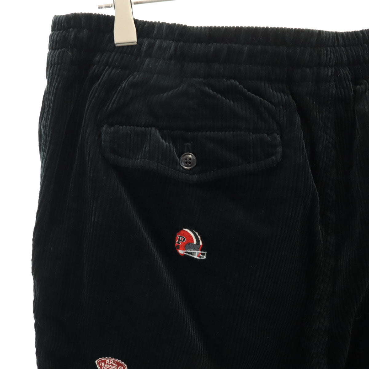 POLO RALPH LAUREN ポロラルフローレン アメフト刺繍 コーデュロイパンツ L ブラック メンズ