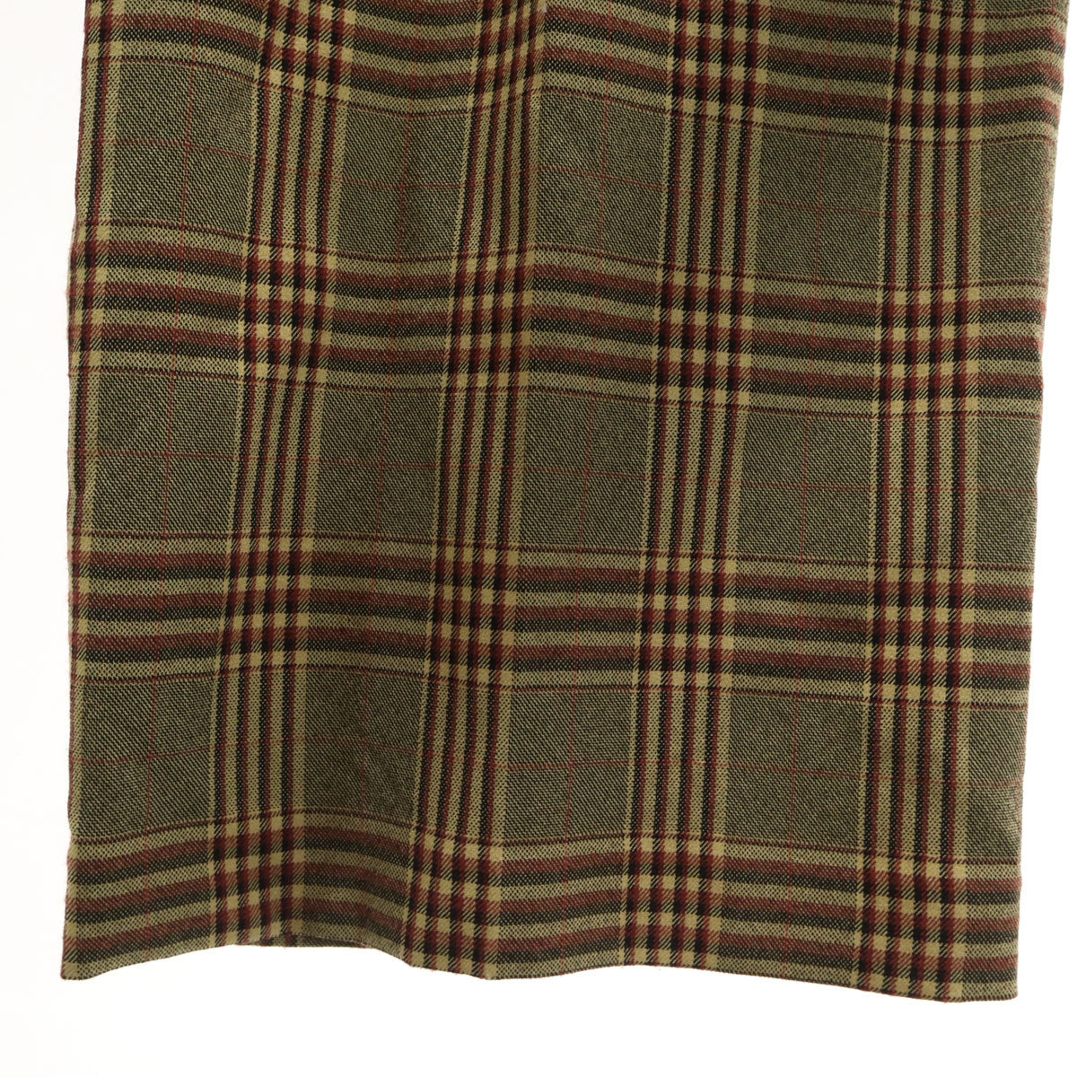 nano universe ナノユニバース チェック柄 ワイドパンツ 38 グレー系 レディース