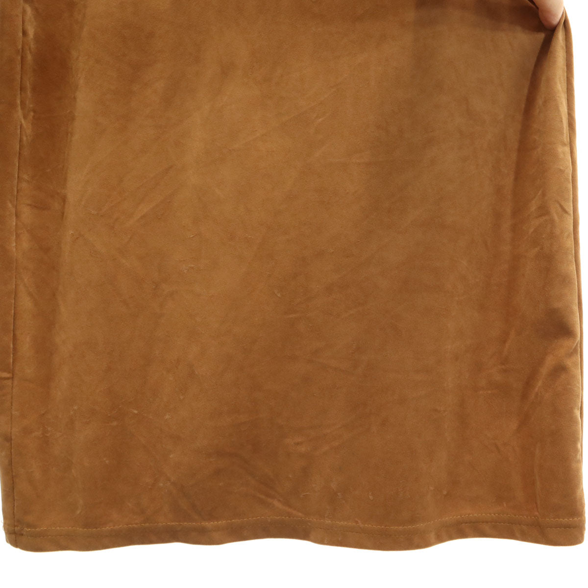 AULA アウラ 日本製 ベロア パンツ 0 キャメル レディース