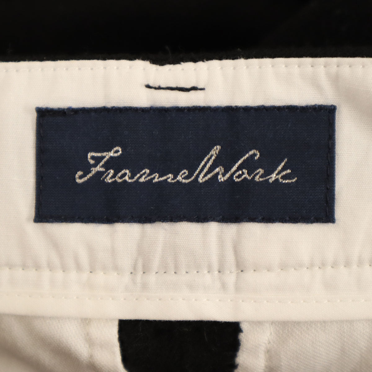FRAMeWORK フレームワーク 日本製 タック テーパードパンツ 34 ブラック レディース