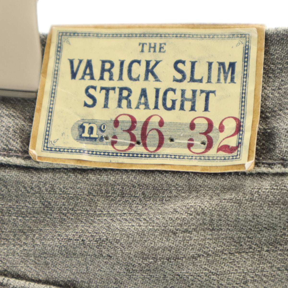 未使用 POLO RALPH LAUREN ポロラルフローレン ヴァリック スリム ストレートデニムパンツ W36 グレー ジーンズ ビッグサイズ メンズ