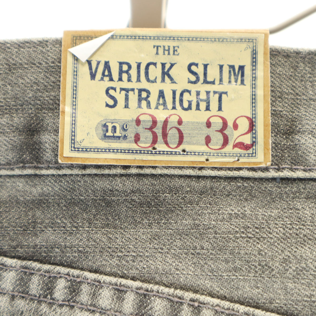 未使用 POLO RALPH LAUREN ポロラルフローレン ヴァリック スリム ストレートデニムパンツ W36 グレー ジーンズ ビッグサイズ メンズ