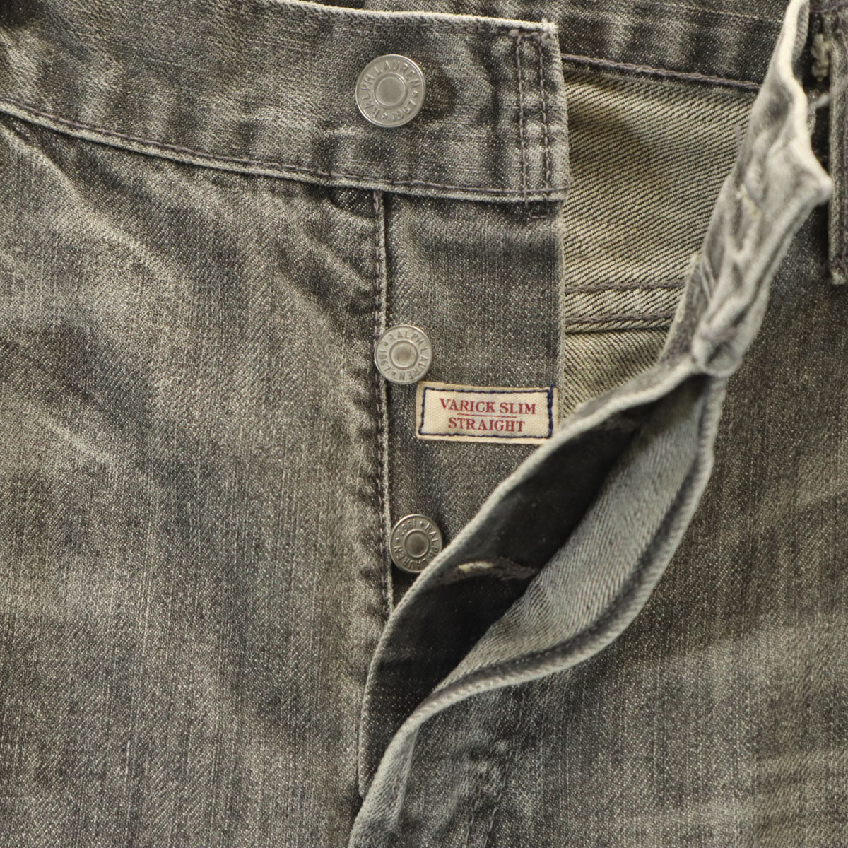 未使用 POLO RALPH LAUREN ポロラルフローレン ヴァリック スリム ストレートデニムパンツ W36 グレー ジーンズ ビッグサイズ メンズ