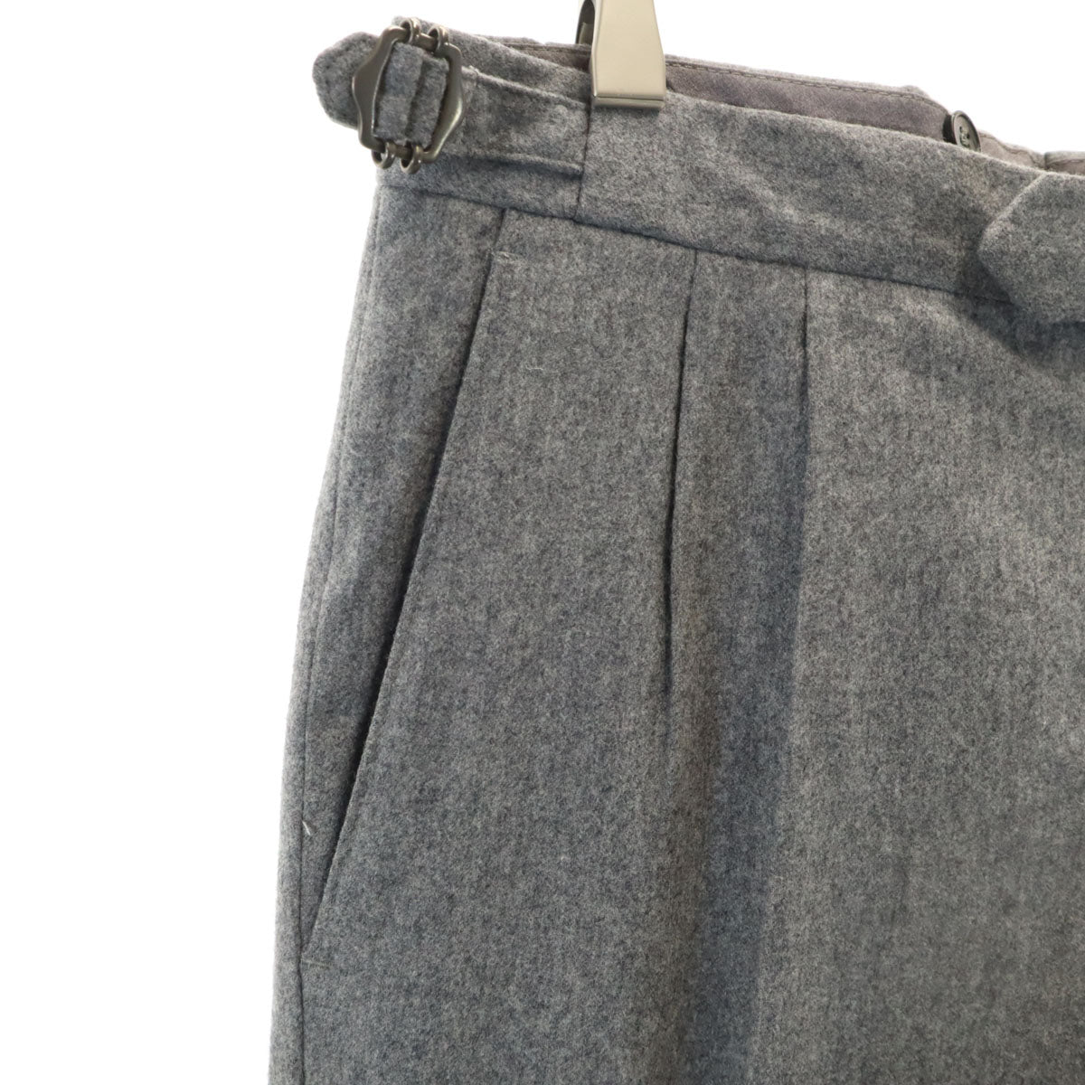 美品 GERMANO ジェルマーノ BEAMS ビームス別注 イタリア製 スラックスパンツ 44 グレー メンズ