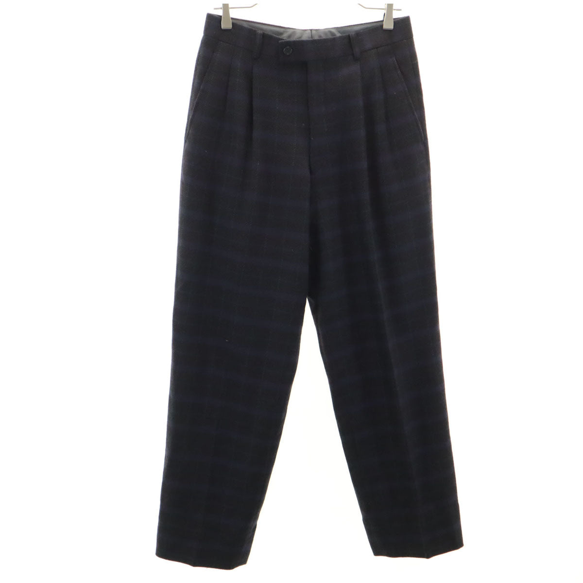 Christian Dior MONSIEUR クリスチャンディオール ムッシュ 90s オールド チェック ウールパンツ 76 ネイビー系 メンズ