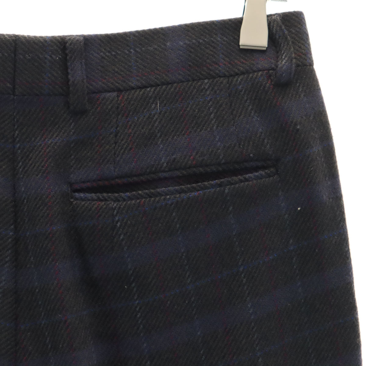 Christian Dior MONSIEUR クリスチャンディオール ムッシュ 90s オールド チェック ウールパンツ 76 ネイビー系 メンズ