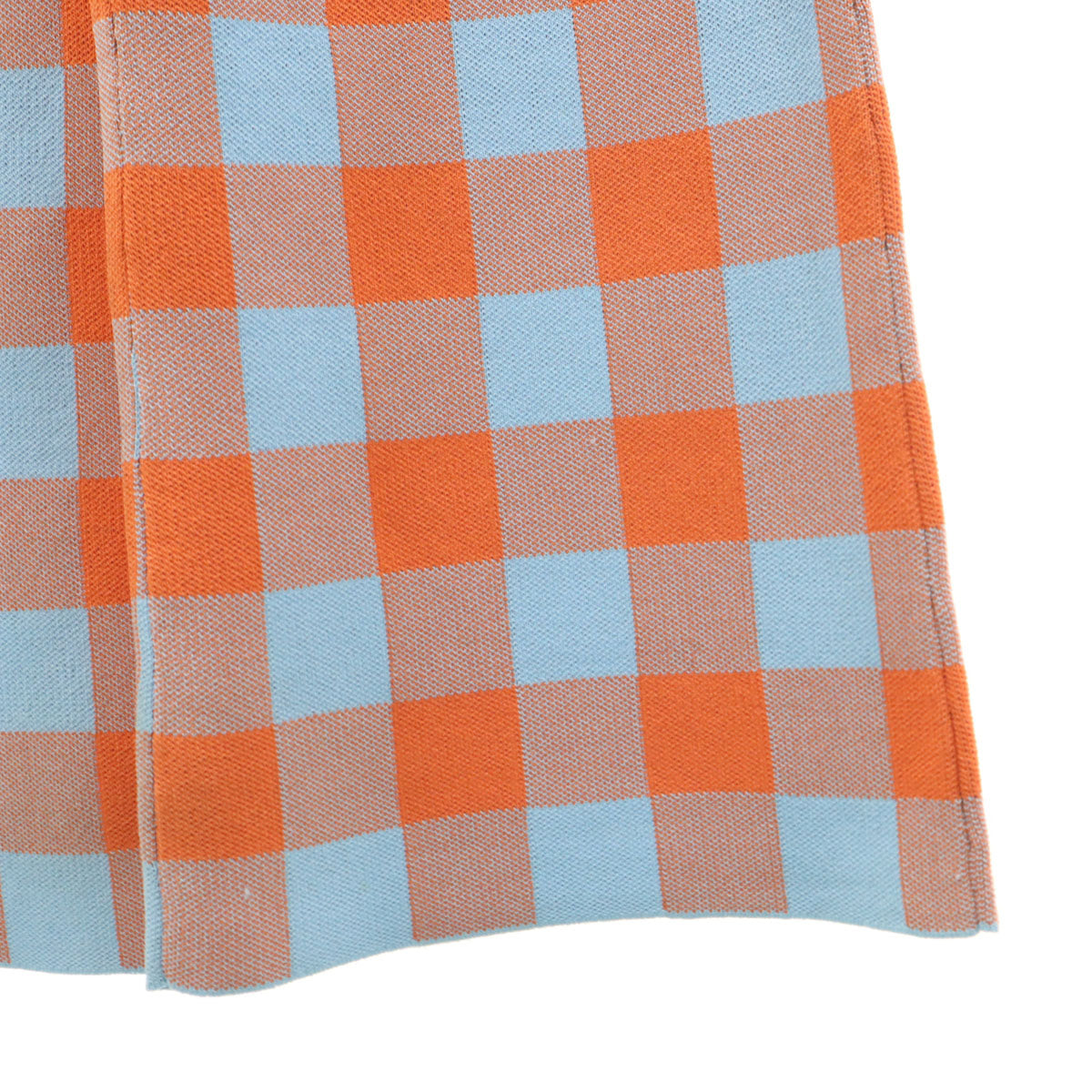 美品 MAISON SPECIAL メゾンスペシャル ブロックチェック イージーパンツ 36 オレンジ レディース