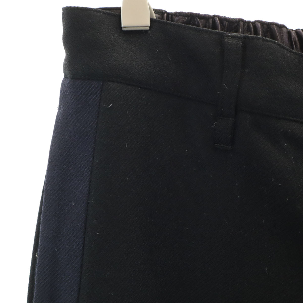 KNOTT ノット 日本製 サイドライン スラックスパンツ 1 ブラック メンズ